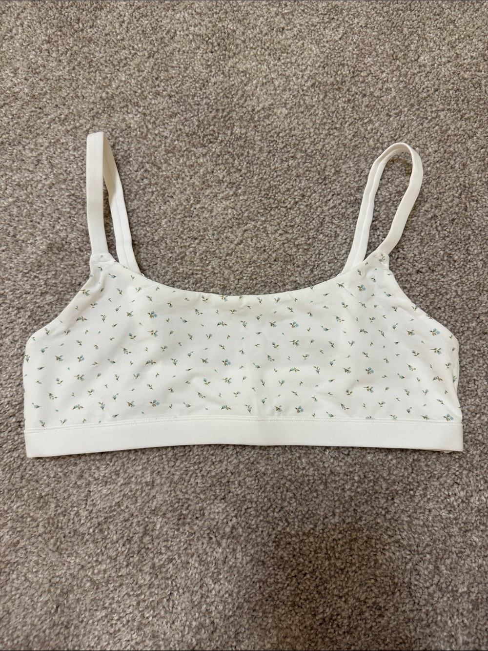 SKIMS White Floral Print Bralette Cami